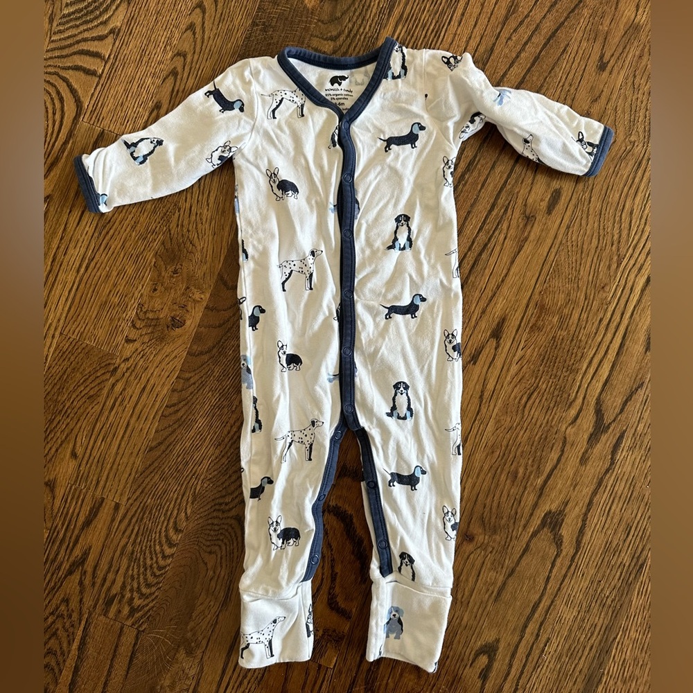 Monica and Andy Dog Print Coverall 3-6 Months